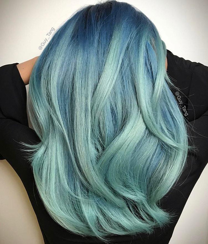 pastel light blue hair dye