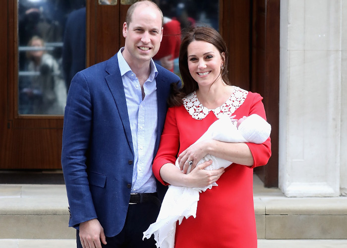 Kate Middleton Wears Red Dress for Her Forst Public Appearance With Baby No 3
