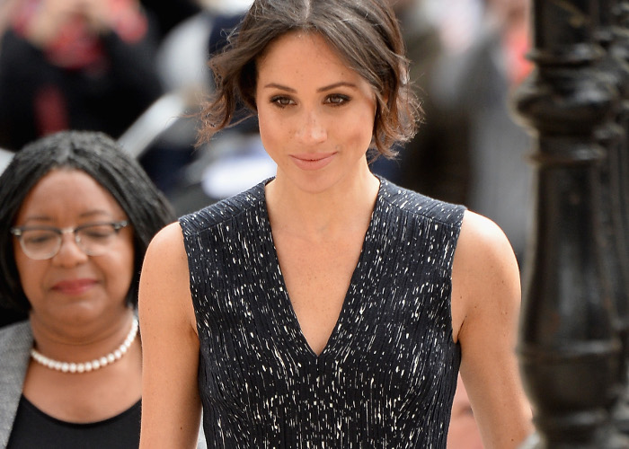 Meghan Markle Dons Another Gorgeous Black Dress
