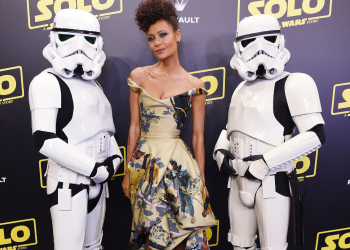 Thandie Newton Wore Black _Star Wars_ Characters On Her Dress
