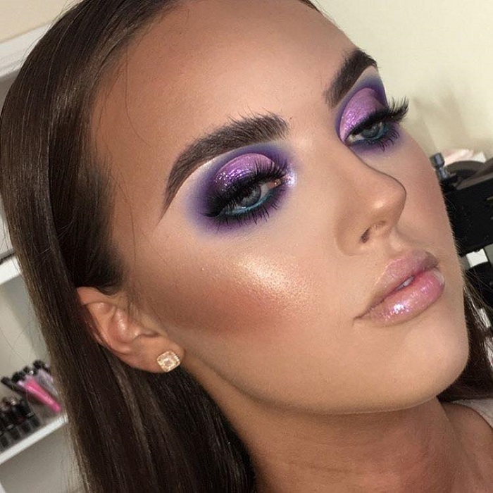 Fabulous-Full-Glam-Makeup-Looks-To-Flaunt-This-Fall-purple eyeshadow