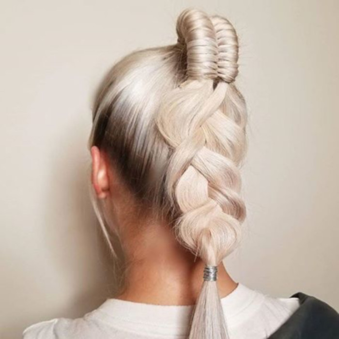 100-Trendy-Long-Hairstyles-For-Women-To-Try-in-2019 braided updo