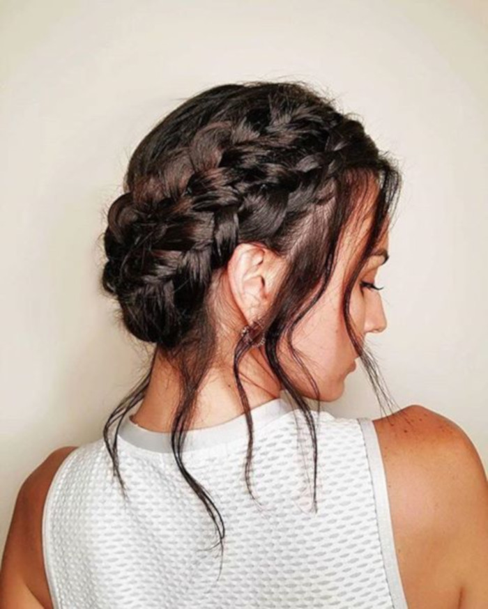 100-Trendy-Long-Hairstyles-For-Women-To-Try-in-2019 braided updo