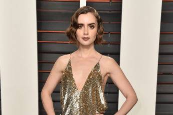 Get-in-On-Trend-Every-Gold-Dress-Celebrities-Have-Worn-Lily-Collins