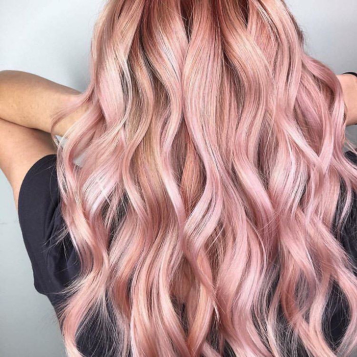 The-Trendiest-Hair-Colors-for-Spring-2019-rose-gold-hair