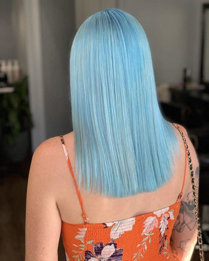 Best Hair Colors To Rock This Summer baby blue
