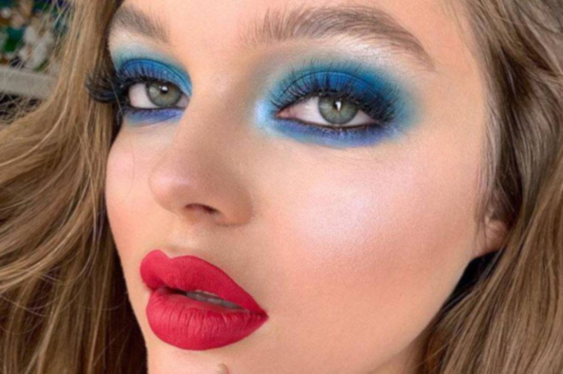 Colorful Eyes is The Hottest Summer Makeup Trend blue makeup