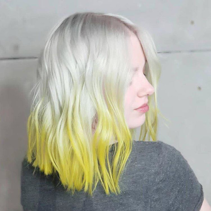 The Ombre Hair Colors That Will Be Huge This Summer neon yellow ombre hair