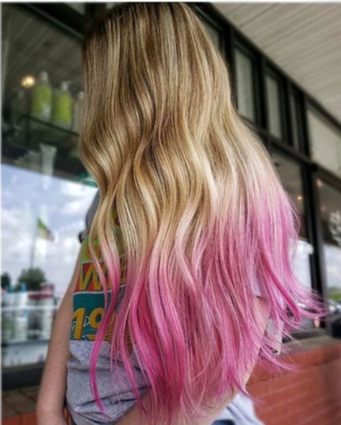 Dip Dyed Hair Is The Festival Trend That Refuses to Retire blonde and pink hair