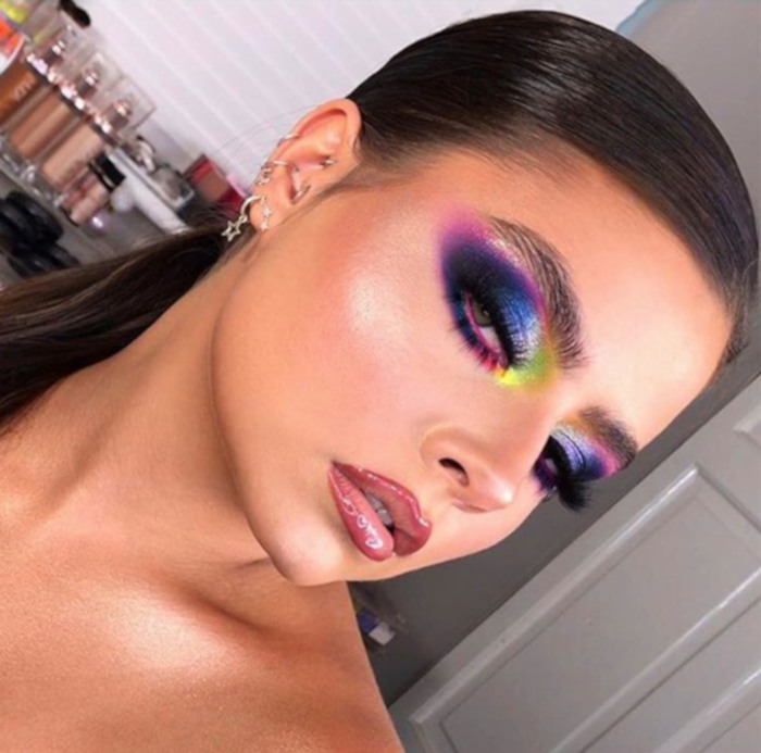 how to wear neon makeup for fall