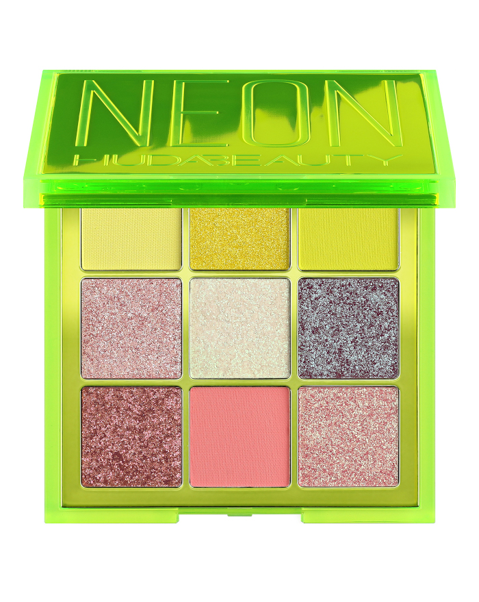 best neon makeup products - huda beauty neon green obsessions