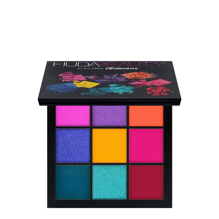 best neon makeup products - huda beauty obsessions palette in electric