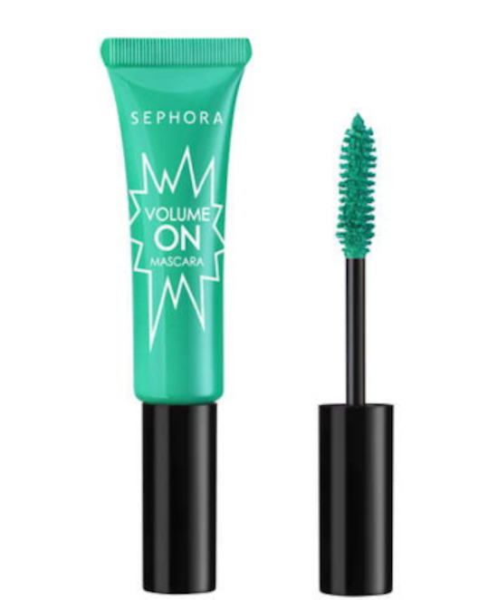best neon makeup products - sephora collection volume on mascara green on