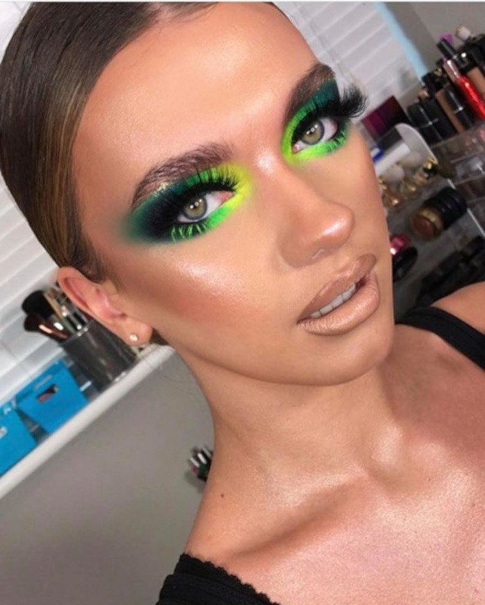 emerald green makeup looks