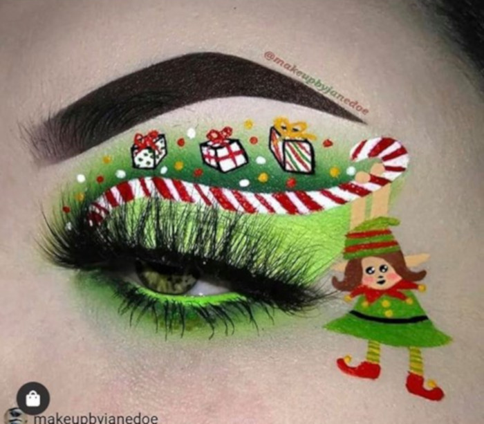 creative christmas makeup