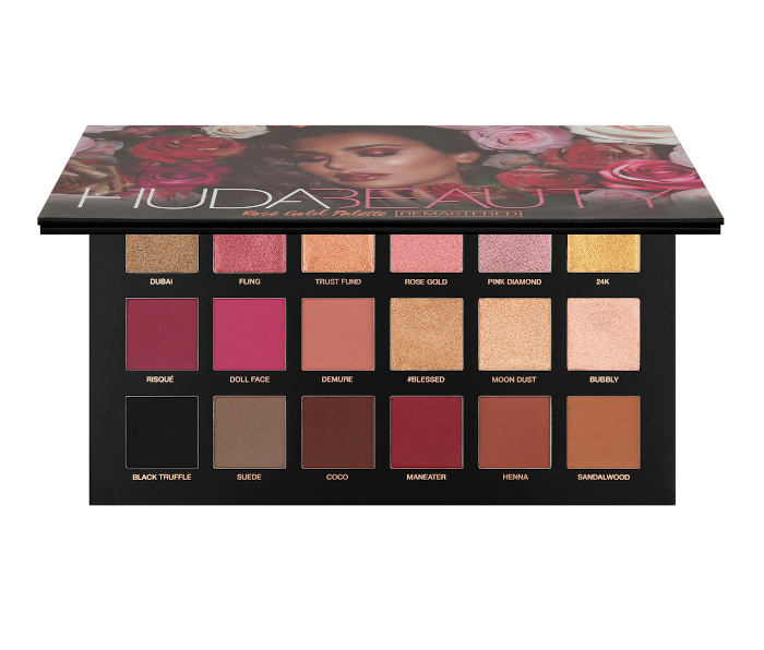 top rated rose gold eyeshadow palettes - huda beauty rose gold remastered eyeshadow palette