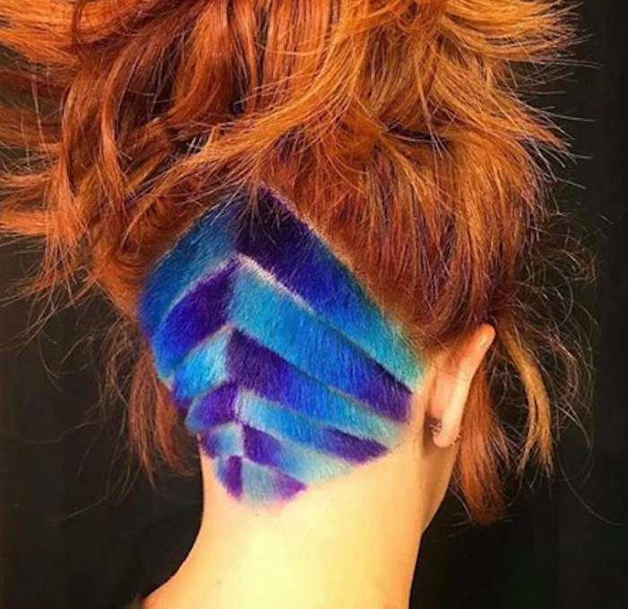 bold colorful undercut hairstyles for women