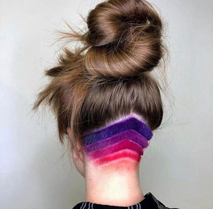 bold colorful undercut hairstyles for women