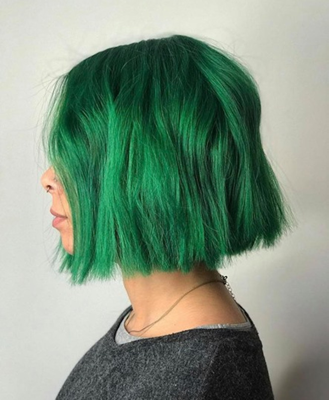 emerald green hair