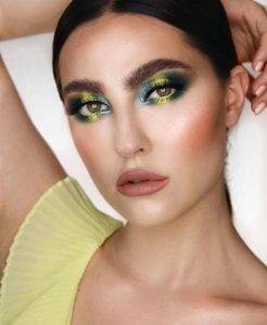 emerald green makeup
