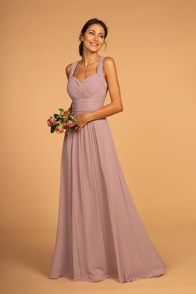 Pleated Chiffon A-line Dresses with Sweetheart and Off-shoulder Necklines