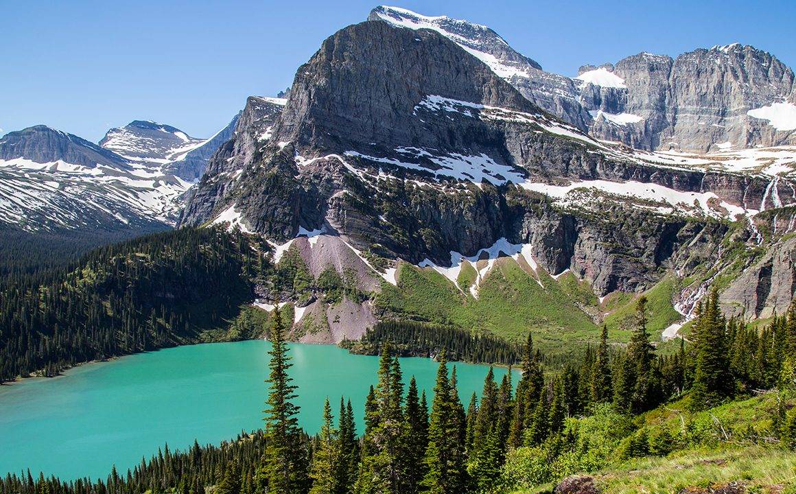 Glacier national park montana mountains and lakes