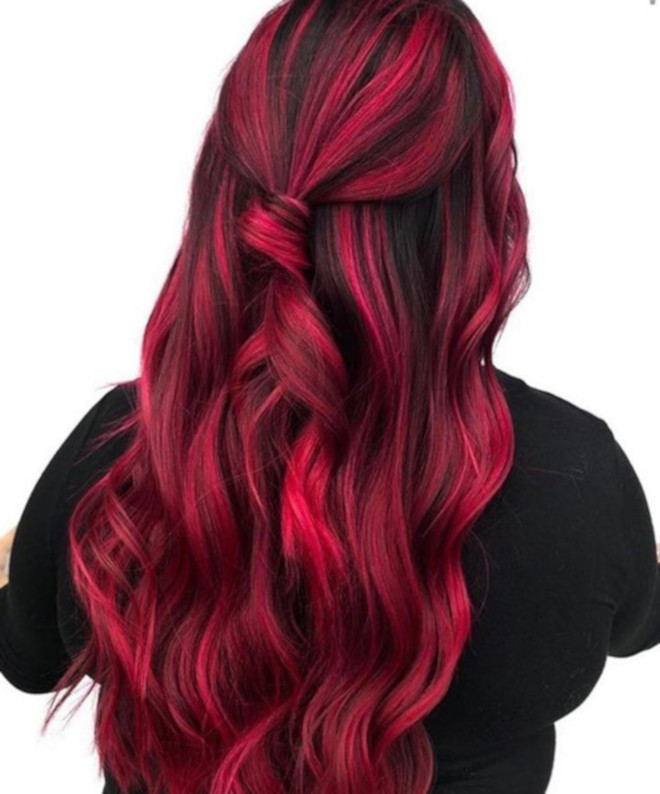 red and black hair color ideas