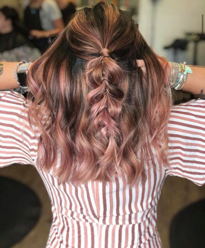 rose gold balayage & rose gold ombre ideas