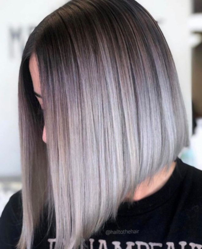 silver and black hair color ideas