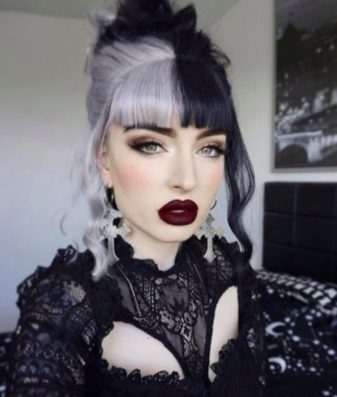 silver and black hair color ideas