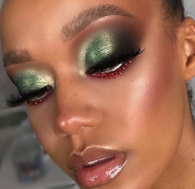 emerald green makeup looks for summer