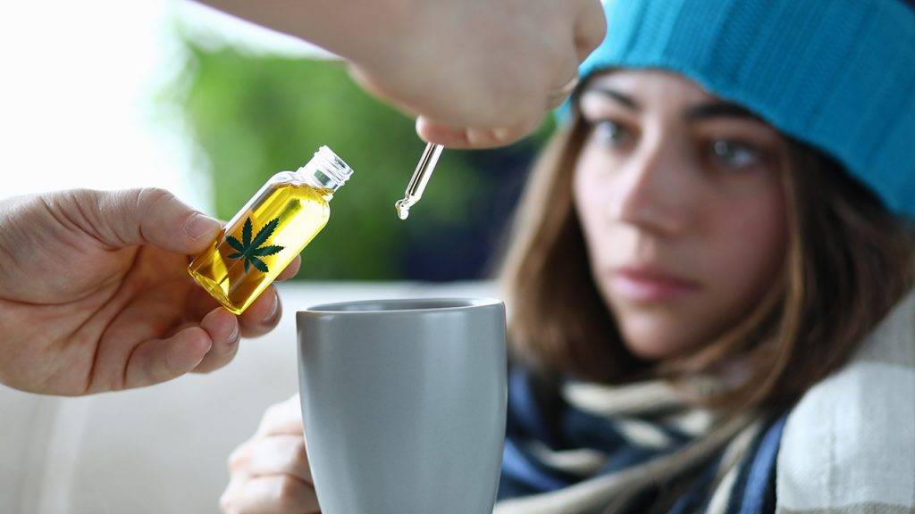Husband adds marijuana oil extract to sick wife in tea.