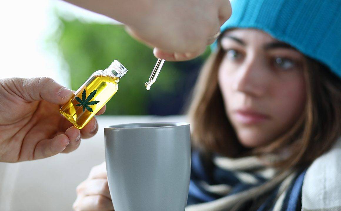 Husband adds marijuana oil extract to sick wife in tea.