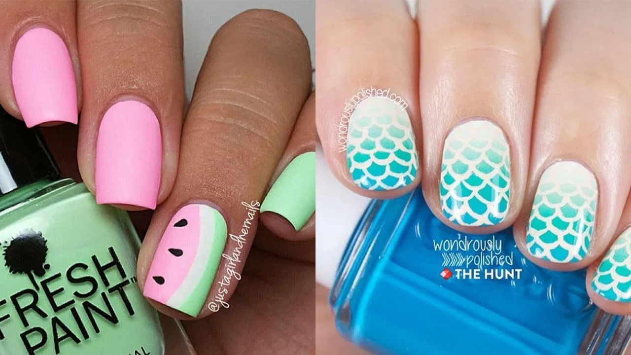 7. "Beachy Striped Nail Art for Summer" - wide 6