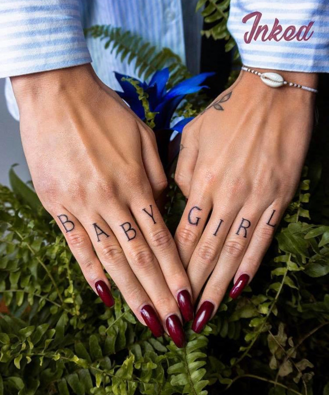 chic finger tattoos for women