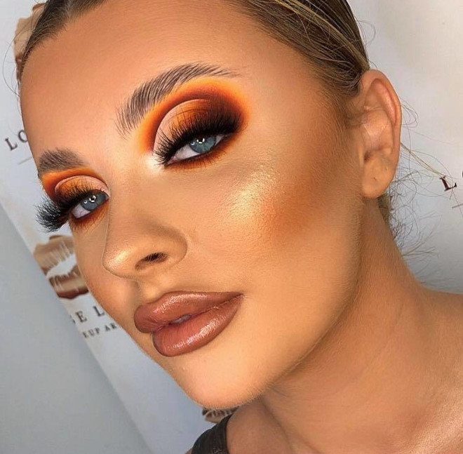 spooky orange makeup looks to try ahead of halloween