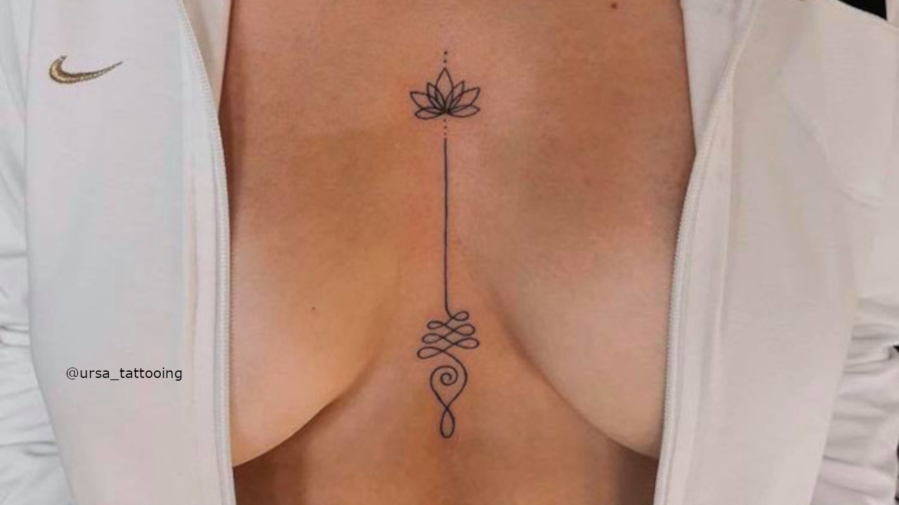 13 Chest tat ideas  unalome tattoo body art tattoos tattoo designs
