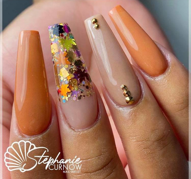fall nail designs that match the fall aesthetic