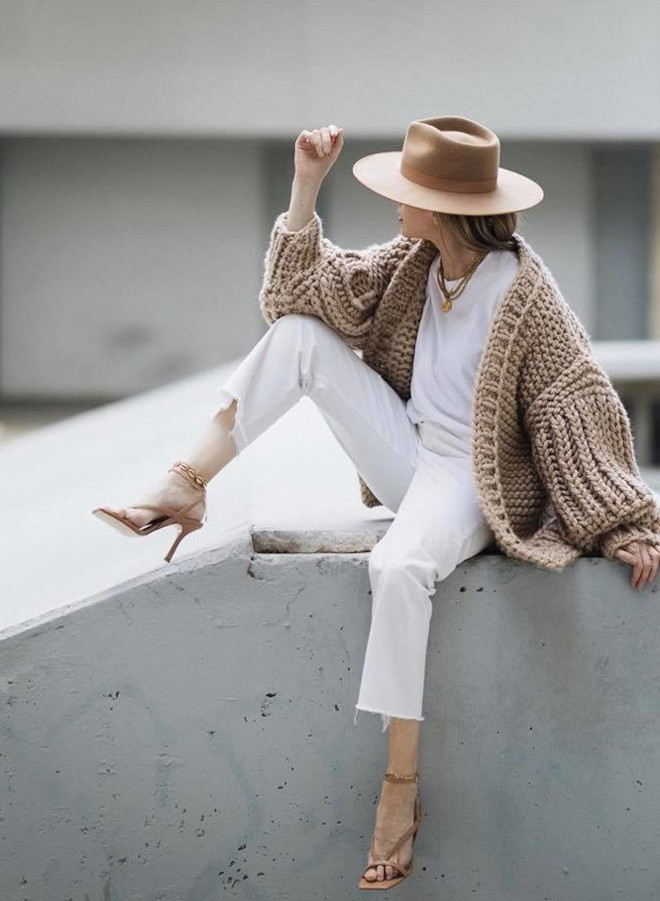how to dress up chunky sweater outfits