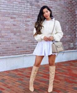 how to wear dresses in fall cold weather & stay warm