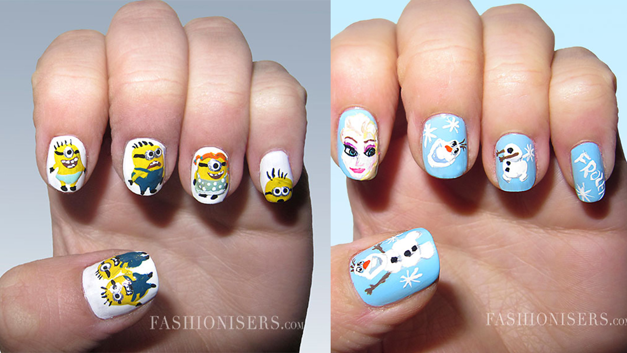 20 Cute Cartoon Inspired Nail Art Designs | Fashionisers©