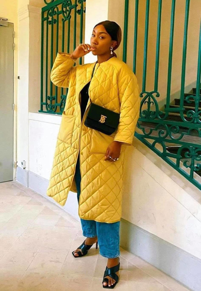 how style icons wear trending duvet coat outfits