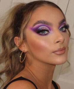 how to wear the purple makeup trend