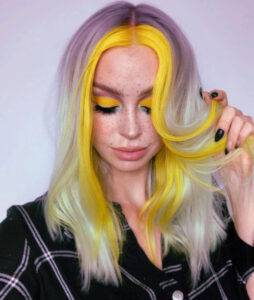 pantone 2021 color of the year Illuminating hair colors