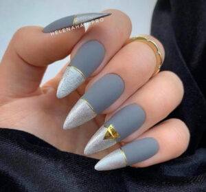 pantone inspired 2021 ultimate gray nail designs