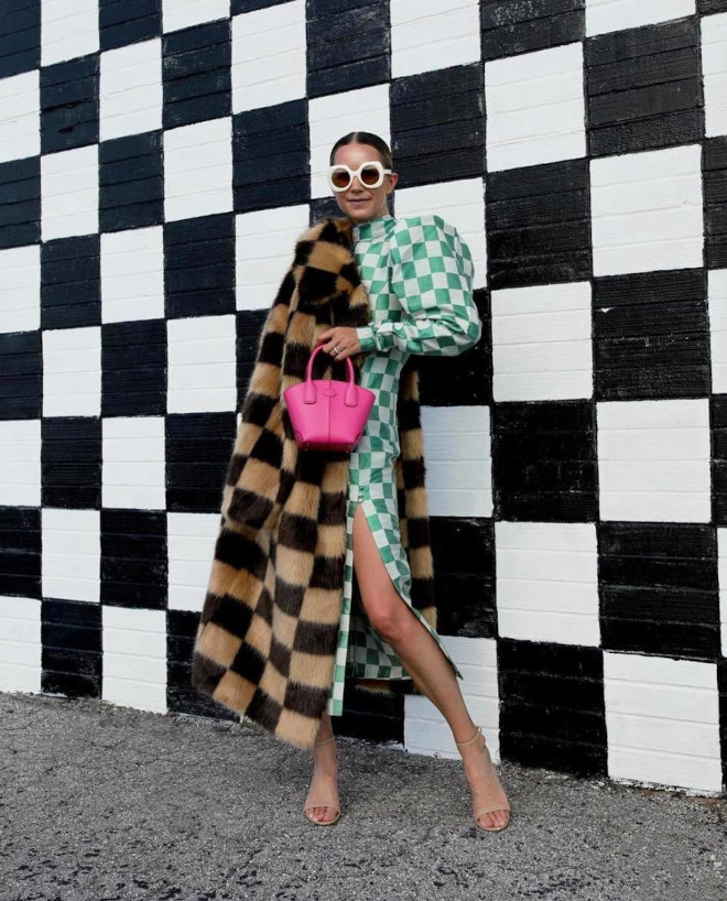 the checkered print is one of the biggest winter fashion trends
