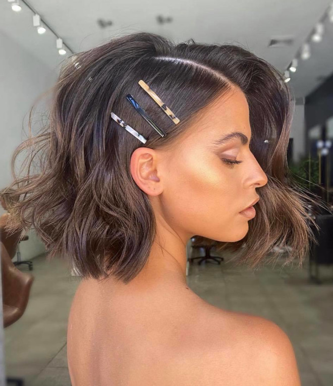 the prettiest way to style a bob haircut for a chic look
