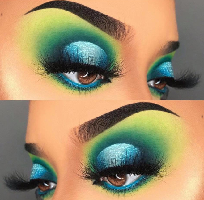 the green eye makeup trend is here to energize your spring days