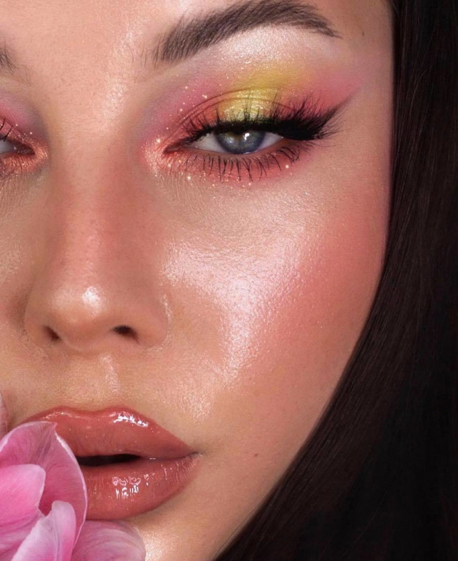 add a pocket full of sunshine to your look with the yellow eye makeup trend