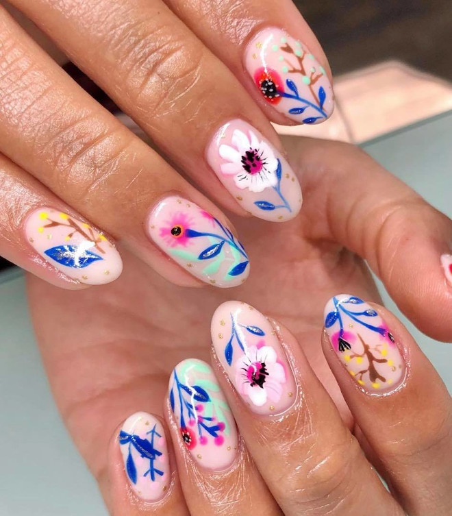 these nature-inspired nails will give you major spring vibes